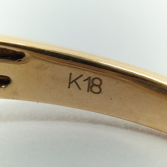 Ring Colorful 18K Rose Gold Pink & Blue 2.57 Ct Gemstone + Diamonds Vintage 9.25 - Picture 4 of 9